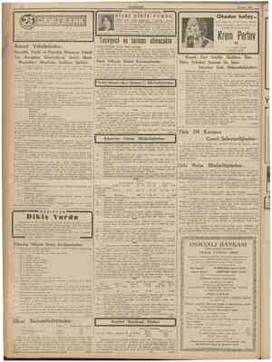  10 CUMHURtTET ^^™ YÜCE, GÖRGÜLÜ VE TECRÜBELİ 22 Mart 1939 BİÇKİ DİKİŞ YURDU Denizbank İstanbul Merkez binasının kahve ocağı