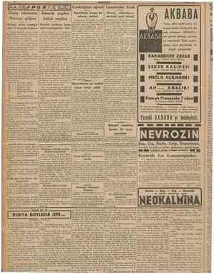  S Nisan 1939 o /? Güreş takımımız Norveçe gidiyor Bursada yapılan futbol maçları Korktuğuna uğradı Gazeteciler Kralı...