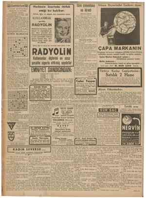  CUMHUBlTET 5 Nisan 1939 Cumhuriyetl Ü ıy Üsküdarlılar da sivrisinekle mücadele istiyorlar ım yı Herkesîn üzerinde illifak...
