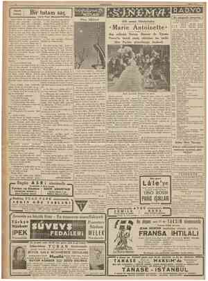  CUMHUBİYET 7 Nisan 1939 Bir tutam saç Lucie Paul Margueritte'den NOTLAR Punç hikâyesi 1939 senesi filimlerinden RADYO Bu...