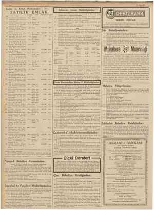  10 20 Nisan 1939 Emlâk SATILIK ve Eytam Bankasından: Esas Yeri 800 Rumelihisar Arpaemini mah. Halimpaşa sokak eski 8, yeni