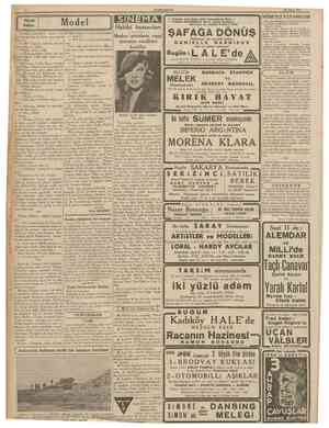  CUMHURÎYET 23 Nisan 1939 Model Hakikî kazancları Meşhur artistlerin vergi dairesine verdikleri hesablar SiNEMA Fransız san