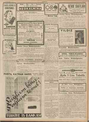  29 Nisan 1939 SAGLIGINIZI KORUYUNUZ: r CUMHURİYET II Nezle Baş Diş Nevralji ve blitUn ağrılarına karsı Saç Bakımı Güzelliğin