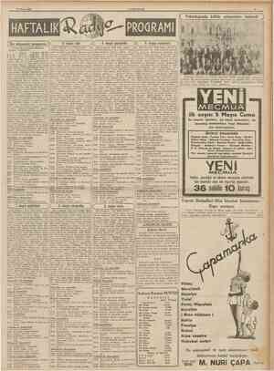  30 Nisan 1939 Tekirdağmda kültür çahşmaları hızlandi PROGRAMI 12,30 Program, 12,35 Turk muzıği Pl. Türkiye Radyodifüzyon...