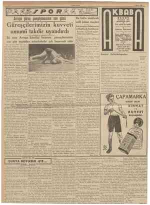  CÜMHURIYET 4 Mavıs 1939 Yazan: Orhan Seyfi Orhon Istanbul Futbol Ajanlığından: • 6'5/1939 cumartesi gunü yapılacak maçKime