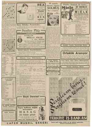  Mayıs 1939 GUNUN BULMACASI < 4 fı « 1 * 9 1 2 S 4 1 u 1 0 11 8 ll 11 Soldan sağa: 1 Mostralık. 2 Saklanmak üzere bırakılan