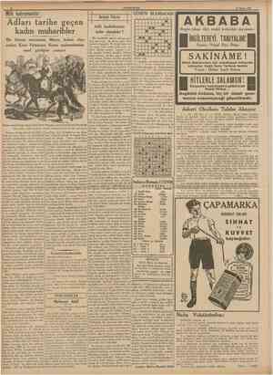  Millî kahramanlar: CUMHURİYET 18 Mayıs 1939 Adları tarihe geçen kadm muharibler Bir Alman mecmuası, Maraş Aslanı diye anılan