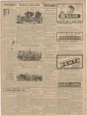  CUMHURİYET 19 Mayıs 1939 D UYDUNUZMU Sükut devri Muğlada tütüncülük İnhisarlar idaresi, tütün hastalıklarile mücadele için