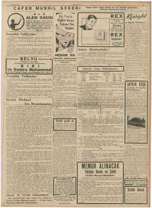  4 Haziran 1939 11 CAFER MUSHiL ŞEKERi Rakımıza gösterilen rağbet Uzerine, bUylik blr fedakârlıkla vemodern teşkllâtla sıhhl
