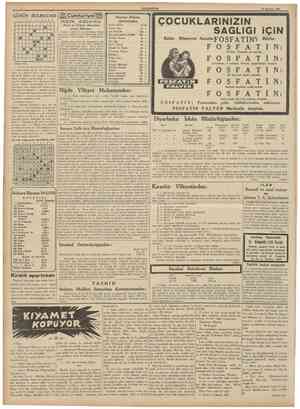  CDMHURfTET 20 Haziran 1939 GUNUN BULMACASI 1 1 1 4 5 * 7 8 9 10 11 1 2 1 • • • Cumhurıyet! Haıfllk sütyıınıyı Posta ve...