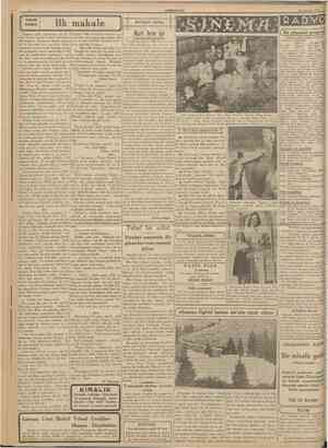  CUMHURIYET 24 Ağustos 1939 KUçUk hikâye Ilk makale Bunlan.. Hele, bu imzayı taşıyacak başmakaleleri her zaman gazetenizde...