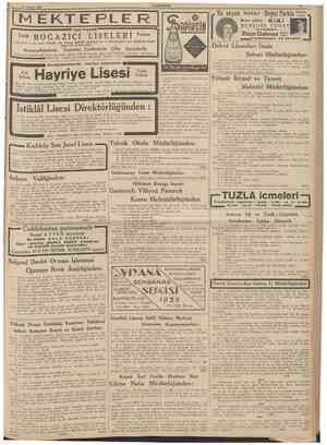  26 Ağustos 1939 CUMHURÎYIîT MEKTE PLE R Yat,ı, BOĞAZİÇİ Arnavudköyünde Eski Feyziati Bu akşam Buyukdere: Beyaz Parkta s a b k