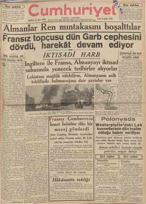  8 Eylul 1939 TAR1H1 ROMAN Buhara Güneşi Yazan: ORHAN RAHM1 ( Şehir ve Memleket Haberleıp Siyasî icmal Münhal dopentlıkler...