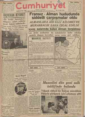  CÜMHÜRÎTET 12 Eylul 1939 TAR1H1 ROMAN BuharaGüneşi Yazan: ORHAN RAHMl vaş yavaş yollar açılmıştı. Toprağın sarı yüzü...