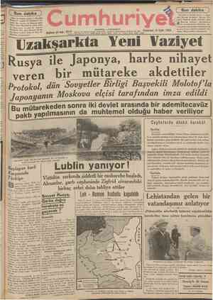  CUMHURIYET 16 Eylul 1939 reşten mi geliyor?.. kalbi ise, Alman milletine ebediyen kaŞehrimizde bulunan Iktısad Vekili Hayır!