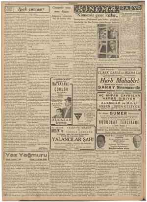  20 Evlul 1939 KUçUk hikâye ipek çamaşır Cinayetle sona eren düğün RADYO "Kimsesiz genc kızlar,, akşamki program ) Vecihe...