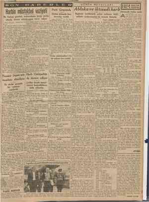  27 Eylul 1939 CUMHU1 •• •• GÜNÜN MEVZULARI Harbin müstakbel vaziyeti Bir Italyan gazetesi, muharebenin hangi şartlar altında