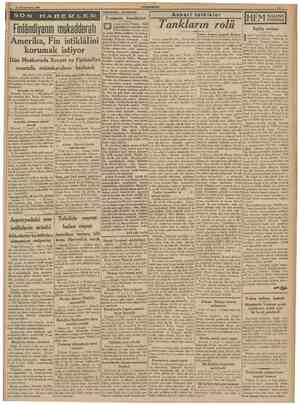  Birin.itesrin 1939 CUMHURfYET SON Hâdiseler arasında Amerika, Fin istiklâlini korumak istiyor Dün Moskovada Sovyet ve...