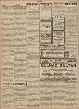  IET 13 BirîncîteŞrîn 193& fT Küçük hikâye Takas N. Tapman Çeribaşınınahretliği yok mu, Zey şüphelendiğini düşünürken, böyle