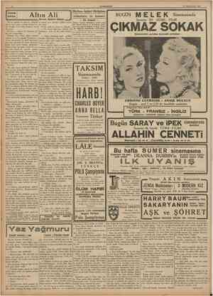  CUMHURİYET 28 Birincîteşrin 1939 KUçUk hlkâye Alhl Oran Rahml Gökçe Ali Matbaa Işçileri Birliğinin müsamere ve konseri BUGÜN