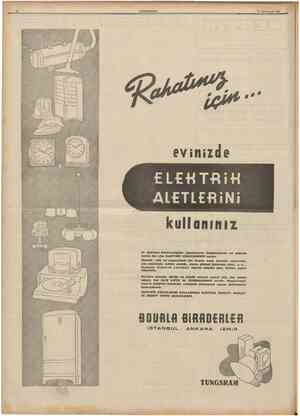  CUMHURİİET T5S 17 İkinciteşrin 1939 evinizde CLEKTfiiH ALCTLEfiiNi kullonınız £v iflerlnln memnuniyetle yapılmasını...