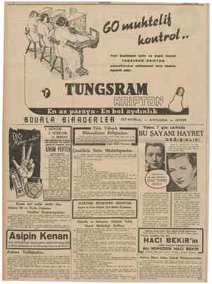  EE BOURALA BIiRADERLER CUMHURİYET tekeffül eder. iSTANBUL — ANKARA — Z Birihcikânun 1959 60 wuhtelik kontrol Yeni bembeyaz