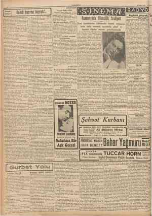  CUMHURİYET 2 Şubat 1940 Taksimde oturan Osman kızı Nerimanın, geçen aym yirmi dördünde, bir kaza neticesi olarak vücudünün