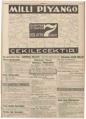  3 Subat 1940 CUMHURlYET Bizde Aspirin Fabrikası Yoktur. A S İ P İ R O L N E C A T İ Dörtyoi Belediyesinden: Santralı su ile