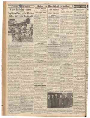  CUMHURİYET 27 Mart 1940 RA MEKTUBLARI ( Şehir ve Memleket Haberlerl ) Siyasî icmal Vilâyet bütçesi Encümence 5,559,408 lira