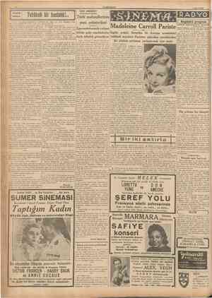  CUMHURÎYET 1 Nisan 1940 Küçük I tıikâye Doktor Ferid Raif muhakkak ki hazik bîr hekim değildi. Tecrübesi azdı. Avrupadaki...