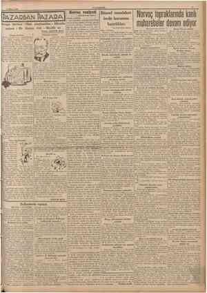  14 NUan 1940 CUMHURÎYET hilcmete meîjnîdiıv Son İskandinav vazîyefînî gozü Snune alarak mütalea yürüten îzvestiya gazetesi