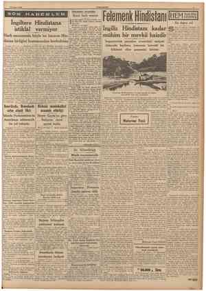  20 NUan 1940 CUMHURİYET Hâdlseler arasında İkinci harb sonrası Ingiltere Hindistana istiklâl yermiyor Harb zamanında böyle