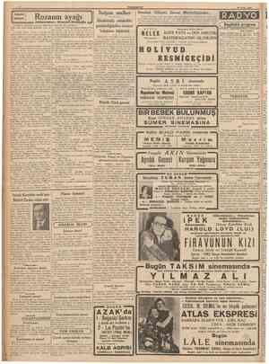  CUMHURİYET 20 Nisan 1940 KUçük hikâye N Rozanın ayağı Italyancadan : RUveyde Sinanoğlu ttalyan malları Ithalâttaki müşkülât