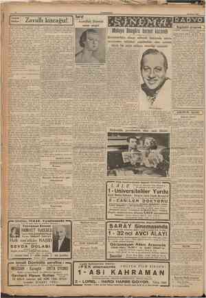  CUMHURÎYET | Mlçük hlkâye Zavallı kızcağız! || Sın'at Ayetullah Sümerin resim sergisi 16 Mayig 1940 RA D YO Melvyn Douglfs