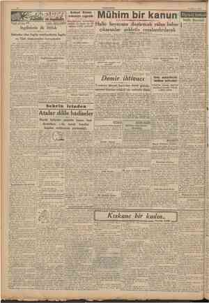  CUMHURİYET 5 Haziran 1940 Brüksel Elçimiz Ankaraya çağırıldı Tarihi tefrika: İngilizlerle ilk ittifak Belçikadaki...