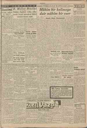  4 Ikincikânun 1941 CUMHURÎYET B. Millet ister Ruzvelt'in son nutkuna karşı mihver mehafil ve matbuatının verdiği cevabı...