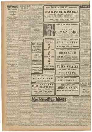  CUMHURİYET 12 lkîncîkânun 1941 Bayramda oynanan maclar Galatsaray Ankarada Maskespor ve Ankaragücünü yendi ROOSEVELT PROJESİ