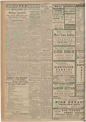  CUMHURIYET 2 Subât T941 TİYATRO: T r Sporda terbiye 3 [*] Yeni bir karar Askerler sivil kulüblerde * futbol oynayamıyacaklar