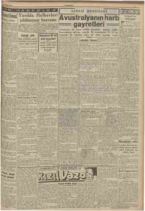  25 Şubat 1941 CUMHURİYET 3 Bahara intizar inyor Mussolini'nin evvelki gün söylediği nutukta en çok alkışlandığı nokta, baharm