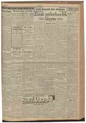  13 Mart 1941 CUMHURlYET 3 ON A Birleştirilen klübler Şarkî Afrika harbi Şehrimizdeki spor klübleri ikişer iiçer birleş kat'î