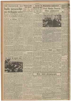  CUMHURİYCT 20 Mart 1941 HAVACILIK Ingiliz tayyareciliğinin Afrikadaki zaferi Afrika cephesin ^ ^ ^ deki harb hava f cılık...
