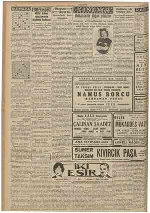  CUMHURlYET 12 Nlsan 1941 • • • • • • • • • • • • Millî kürae maçlarıttın üçiincü haftası Galatasaray t. Spor ve Fenerbahçe
