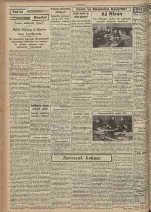  2 CUMHURİYET 19 Nisan 1941 l Vak'ai Hayriye Yazan: Salâhaddin Giingör 4 3 Prosfun mukavelesi yenileniyor [ Şehir ve Memleket