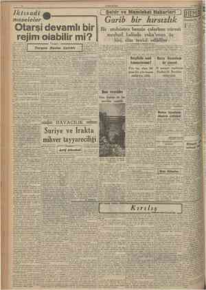  CUMHURİYET 19 Mayıs 1941 Iktısadî meseleler ( Şehir ve Memlekei Haberlerl j 1914 harbinin vü, izah edilen fikirlerCude...