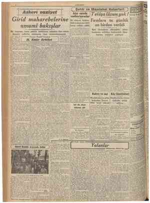  CUMHURÎYET 5 Haziran 1941 Askerî vaxtyet ( Şehir ve Memleket Haberlerl j Ağır cezada verilen kararlar iki cinayet hakkmdaki