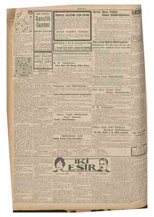  CUMHURlYET 26 Haziran 1941 BULMACA 1 1 2 S 4 6 6 1 8 9 2 3 4 a s • a • • • m • 1 • • • I ! m • i Genclik Gazetesi 2 nci...
