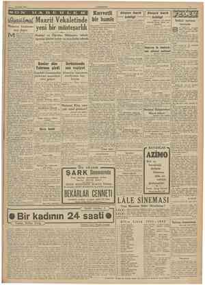  19 Eylul 1941 CUMHURÎYET r, H A B E mükemmellikte verecek olan yeni hamle Londra 18 (aa.) Annalist, asker ılc lıakikî bir...