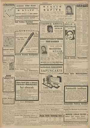  CUMHURİYET 22 Birincîteşrin 1941' 1 '£ 6 4 5 b 7 ö j Arjante Tilhi Kürh K' \m 1 D Ticarethaned Sayın Müşterilerinin...