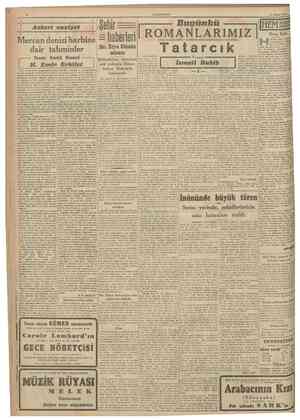  CUMHURIYET 11 Mayıs 1942 Askerî vaziyet arbden evvel İngiltereje ısmarladığımız 4 denizaltısmdan «Oruç Reis» Iskenderuna...