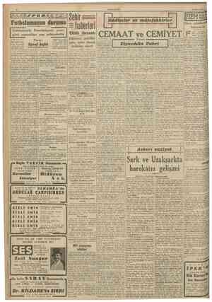 CUMHURÎYET 16 Mayıs 1942 Fufbolumuzun Galatasarayla Fenerbahçenin pazar günü yapacakları maç münasebetile Sehir = durumıı...